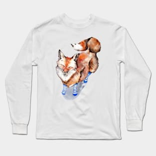 Fox in Socks Long Sleeve T-Shirt